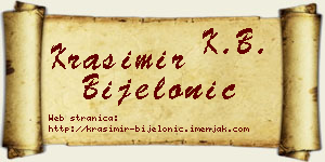 Krasimir Bijelonić vizit kartica